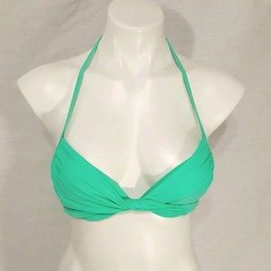 Victoria's Secret The Wrap Halter Tie Up Padded Bikini Top 34B Swimwear